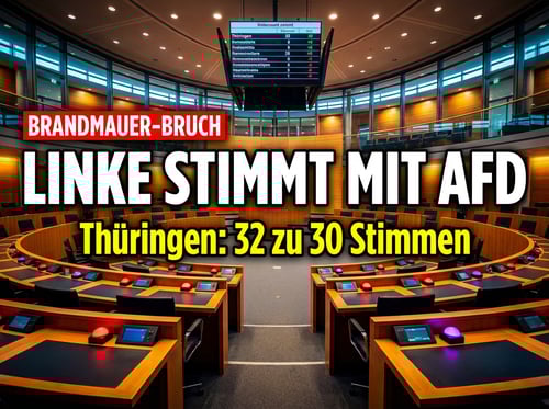Linke bricht eigene Brandmauer: Thüringer Antrag mit AfD-Stimmen beschlossen
