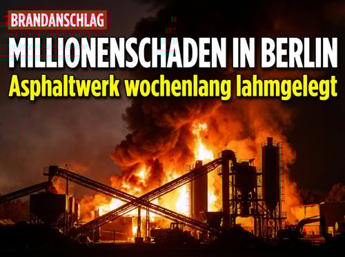 Linksextremistischer Brandanschlag auf Asphaltwerk: Millionenschaden und monatelanger Ausfall bei Berlin