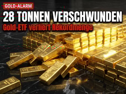 Massiver Goldabfluss beim SPDR Gold Trust: Fast 30 Tonnen in einer einzigen Woche verschwunden