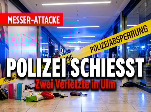 Messerattacke in Ulmer Einkaufszentrum: Polizei muss zur Waffe greifen