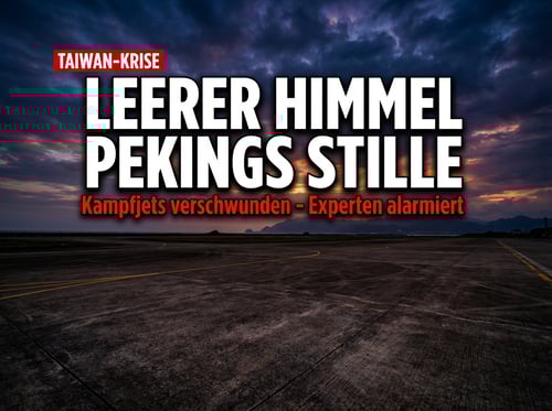 Mysteriöses Schweigen am Himmel: Warum Pekings Kampfjets plötzlich von Taiwans Küste verschwinden