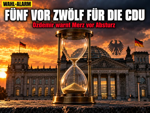 Özdemir warnt Merz: „Fünf vor zwölf“ – droht der CDU der Absturz?