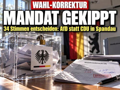 Panne in Spandau: 34 Stimmen drehen Direktmandat – AfD statt CDU!