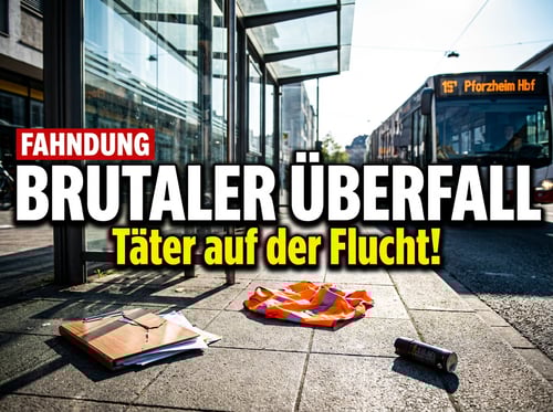 Pforzheim: Brutaler Überfall auf Ticketkontrolleure – Täter weiterhin auf freiem Fuß