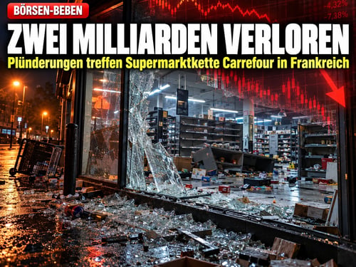 Plünder-Schock in Frankreich: Carrefour verliert zwei Milliarden!