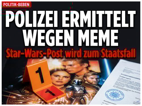 Polizei ermittelt wegen Star-Wars-Meme: Wenn Satire zur Staatsaffäre wird