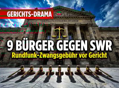 Rundfunkbeitrag vor Gericht: Neun Bürger klagen gegen die Zwangsgebühren des SWR