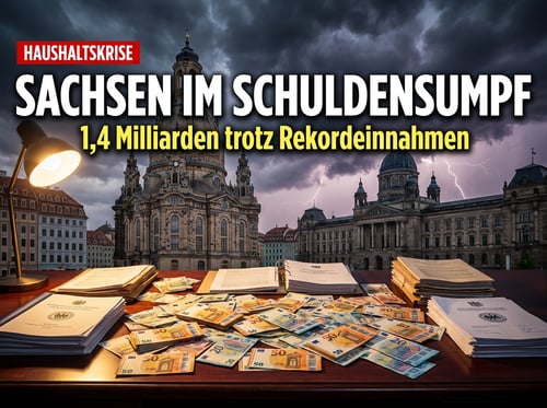 Sachsen versinkt im Schuldensumpf: 1,4 Milliarden Euro frische Kredite trotz Rekordeinnahmen