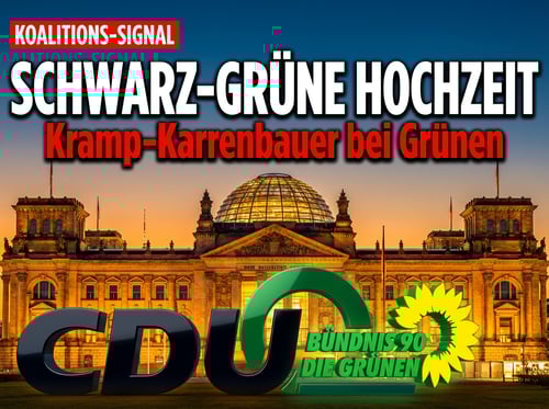 Schwarz-Grüne Liebesgrüße: Wie Kramp-Karrenbauer die Union heimlich an die Grünen verheiratet