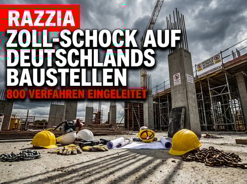 Schwarzarbeit auf dem Bau: Zoll deckt bei Großrazzia erschreckende Zustände auf