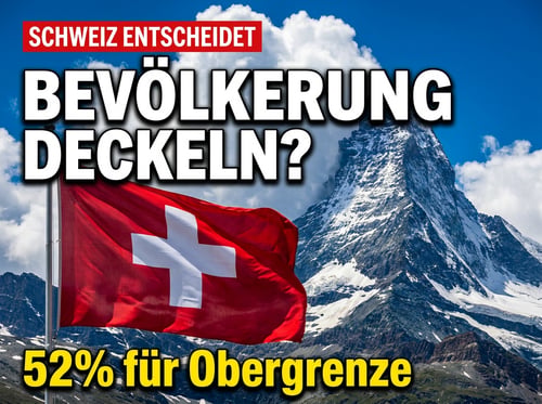 Schweizer setzen Zeichen: Mehrheit will Bevölkerungswachstum gesetzlich deckeln