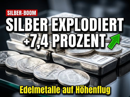 Silber explodiert: 7,4 Prozent Kurssprung lassen Edelmetallanleger jubeln