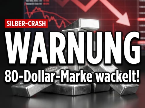 Silber ringt um Halt: Kann das Edelmetall nach dem Kursrutsch die 80-Dollar-Marke verteidigen?