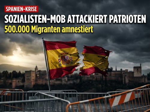 Spanien am Siedepunkt: Sozialisten-Mob attackiert Patrioten – Massenamnestie für illegale Migranten spaltet das Land