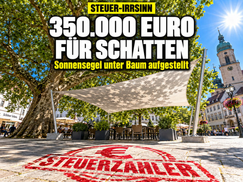 Steuer-Irrsinn im Schwarzbuch: Sonnensegel unter Bäumen, Klos ohne Gäste