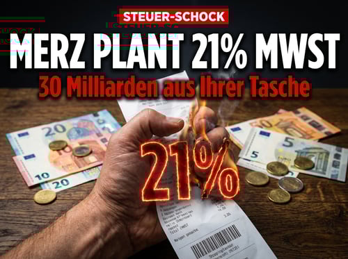 Steuer-Schock für alle Bürger: Droht die Merz-Regierung mit einer Mehrwertsteuer von 21 Prozent?