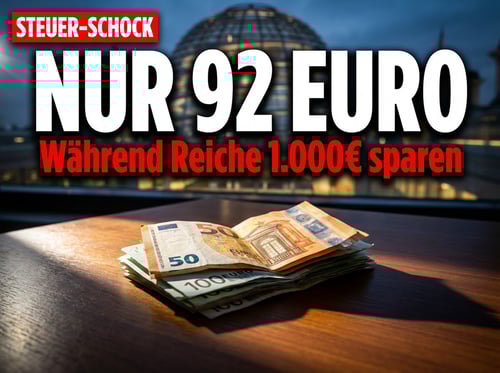 Steuersenkung als Mogelpackung: 92 Euro für den Normalbürger – während die Politik sich selbst feiert