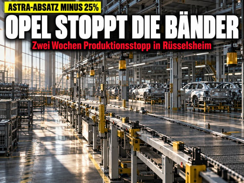 Stillstand im Stammwerk: Opel stoppt zwei Wochen lang die Bänder!