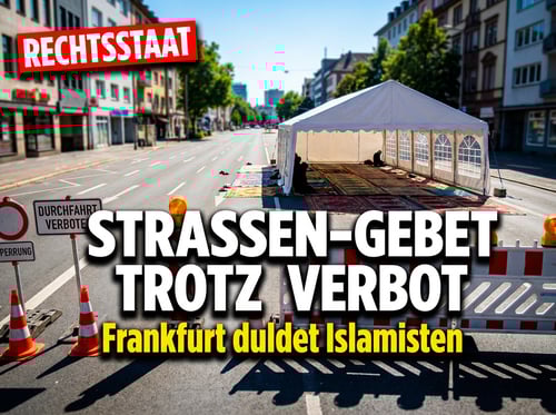 Straßengebet vor geschlossener Islamisten-Moschee: Frankfurt kapituliert vor religiöser Machtdemonstration