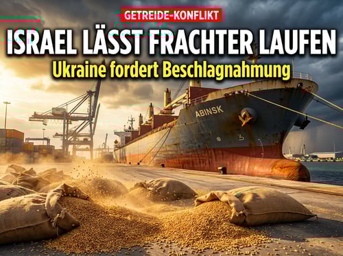 Streit um „gestohlenes" Getreide: Ukraine fordert Israel zur Beschlagnahmung russischer Fracht auf