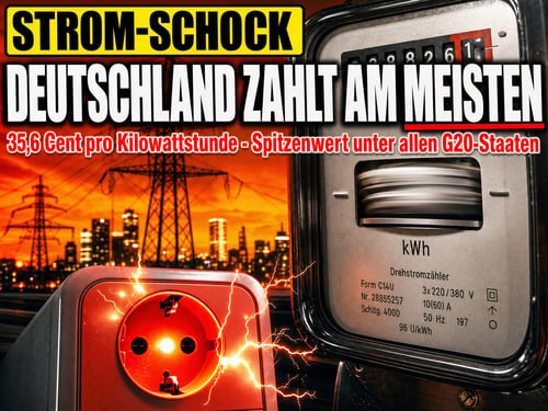 Strom-Schock: Nirgends im G20-Klub zahlen Bürger mehr als in Deutschland
