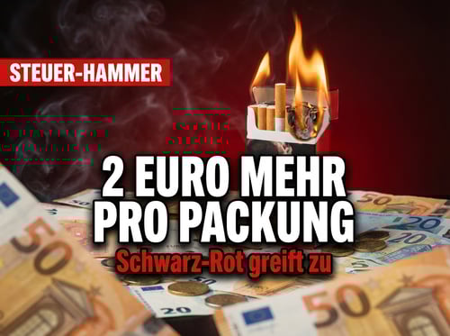 Tabaksteuer-Hammer: Schwarz-Rot plant Zwei-Euro-Aufschlag pro Packung
