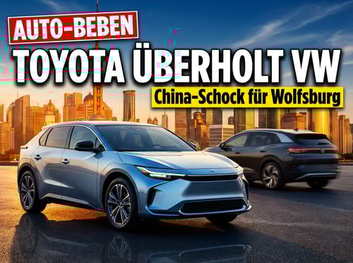 Toyota überholt VW beim E-Auto-Absatz in China – ein Weckruf für Wolfsburg