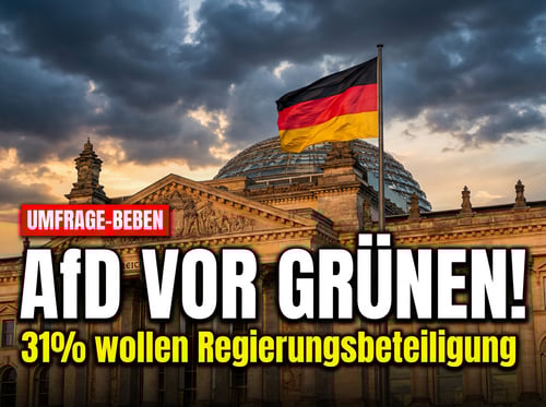 Umfrage-Sensation: Deutsche wollen AfD häufiger in der Regierung als die Grünen