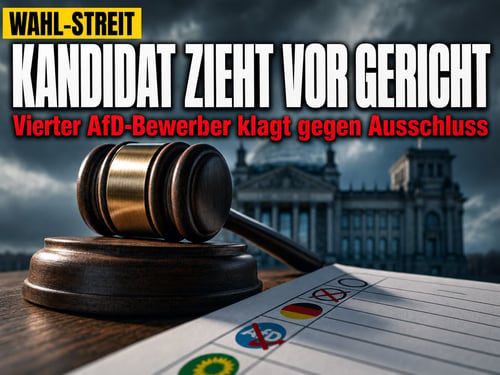 Wahlzettel ohne Gegner? Vierter AfD-Kandidat zieht vor Gericht