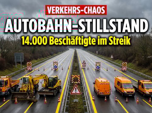 Warnstreiks im Straßenbau: Verdi legt am Dienstag Autobahnen lahm