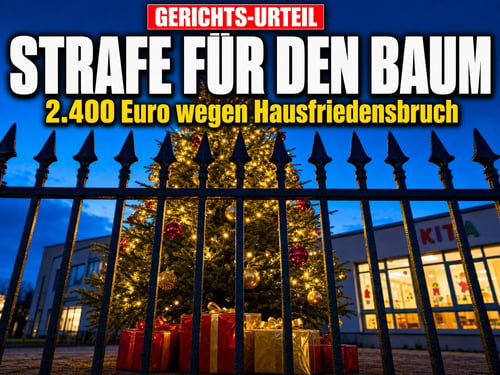 Weihnachtsbaum vor der Kita: 2.400 Euro Strafe für eine gute Absicht