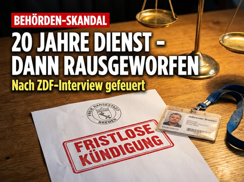 Wer die Wahrheit sagt, fliegt raus: Bremen feuert Jobcenter-Mitarbeiter nach ZDF-Kritik