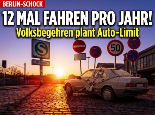Zwölf Autofahrten pro Jahr: Berliner Verbotsideologen wollen Bürger aus ihren Autos vertreiben