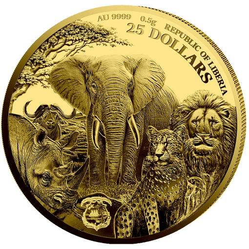 0,5g Gold African Animals Löwe 2025 (Auflage: 1.000 | Polierte Platte)
