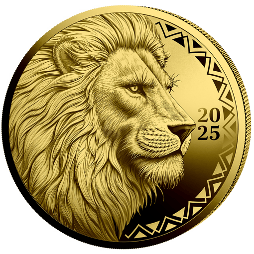 0,5g Gold African Animals Löwe 2025 (Auflage: 1.000 | Polierte Platte)