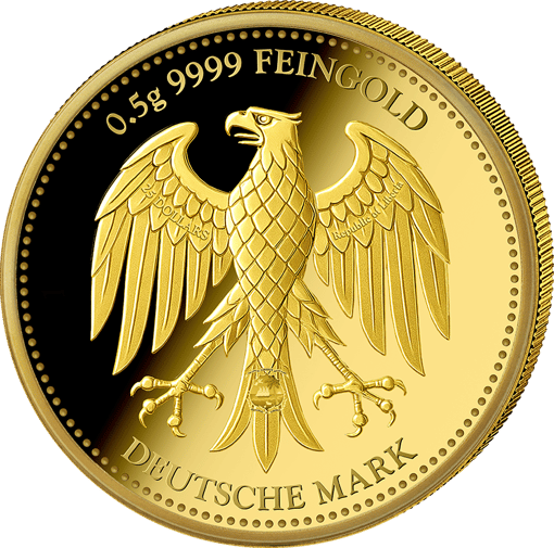 0,5g Gold Deutsche Mark 2026 (Auflage: 5.000 | Polierte Platte)