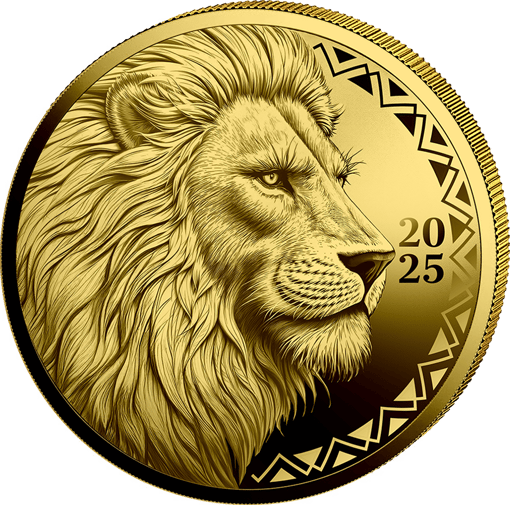 1/4 Unze Gold African Animals Löwe 2025 (Auflage: 299 | Polierte Platte)