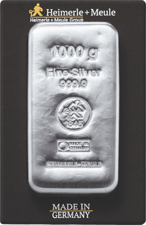 1 kg Silberbarren Heimerle und Meule (gegossen)