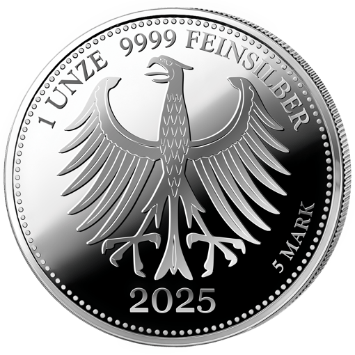 1 Unze Silber 5 Silbermark 2025 (Auflage: 5.000 | Polierte Platte)