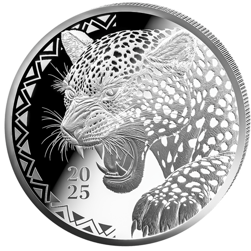1 Unze Silber African Animals Leopard 2025 (Auflage: 1.000 | Polierte Platte)