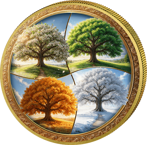 1 Unze Silber Sommer Jahreszeiten 2025 (Auflage: 100 | teilvergoldet)