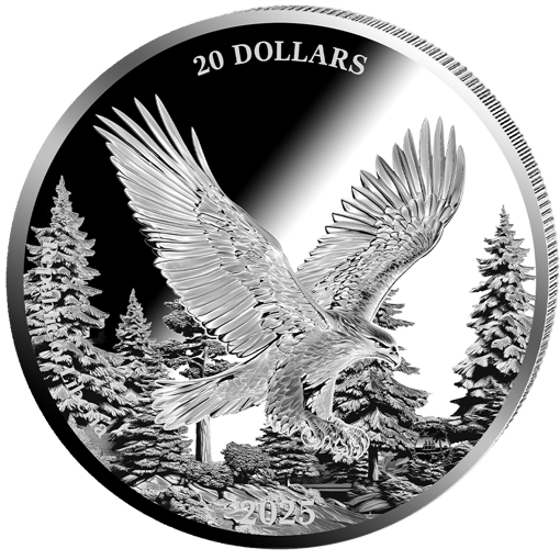 1 Unze Silber Heimische Tiere Steinadler 2025 (Auflage: 5.000 | Polierte Platte)