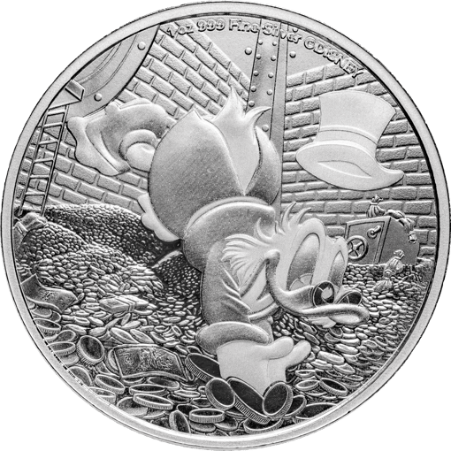 1 Unze Silber Dagobert Duck 2025 (Auflage: 25.000 | Scrooge McDuck)