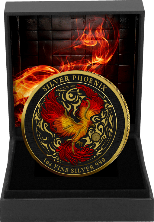 1 Unze Silber Red Phoenix 2025 Black Edition (Auflage: 100 | teilvergoldet)