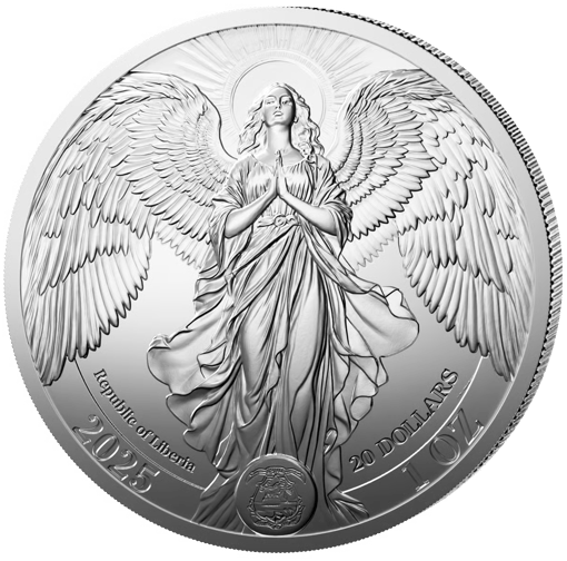 1 Unze Silber Schutzengel 2025 (Auflage: 5.000 | Polierte Platte)