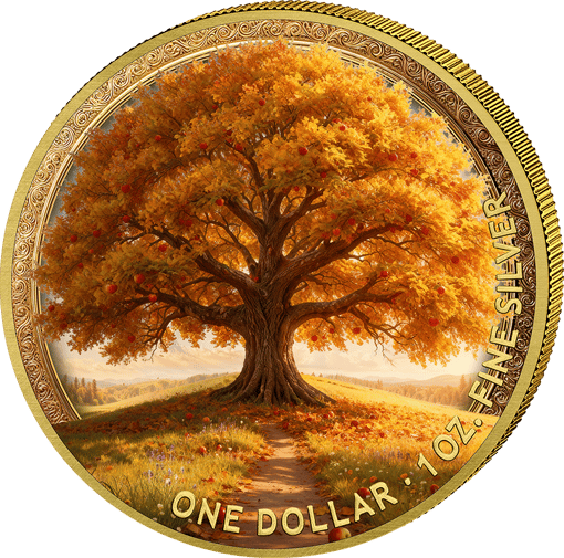 1 Unze Silber Herbst Jahreszeiten 2025 (Auflage: 100 | teilvergoldet)