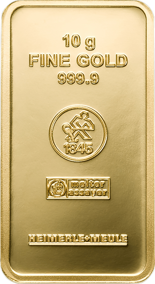10g Goldbarren Heimerle und Meule