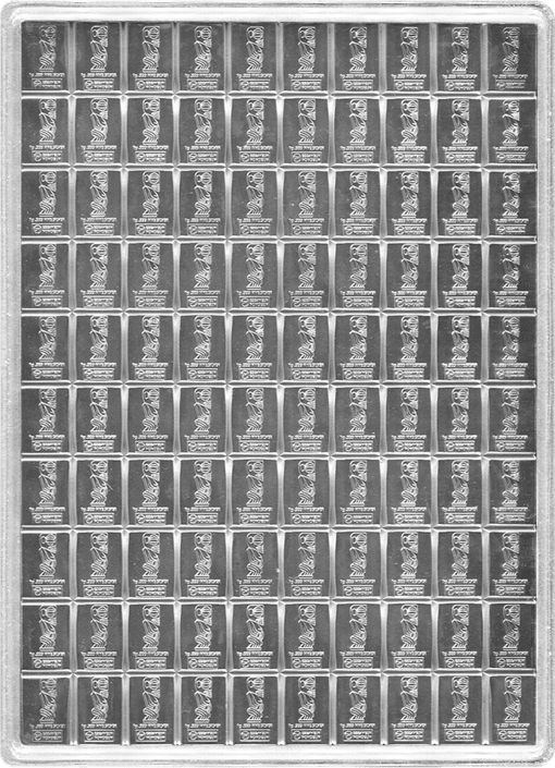 100 x 1g Silber CombiCoin Münztafel