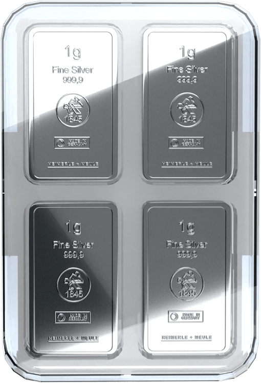 100 x 1g Silber Heimerle und Meule UnityBox