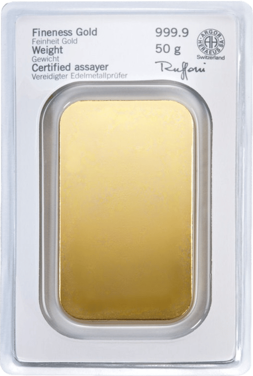 50g Goldbarren Heraeus